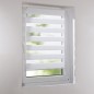 Preview: Duo-Rollo ohne Bohren Doppelrollo mit Seilzug Klemm-Fix für Fenster Tür weiß NEU