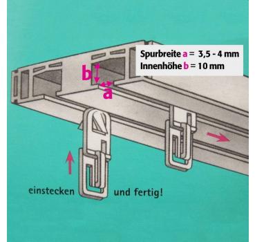 KlickFix Gardinengleiter Universal Universalgleiter Gardinenhaken Gleiter