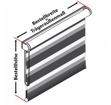 Doppelrollo Fensterrollo Seitenzug Türrollo für Wand und Decke mit Metall-Träger