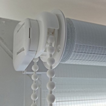 DUO-Rollo Klemmrollo VARIO inkl. Seitenführung Klemmträger ohne bohren - weiss