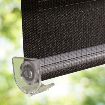 Duo-Rollo ohne Bohren Doppelrollo mit Seilzug Klemm-Fix für Fenster Tür weiß NEU