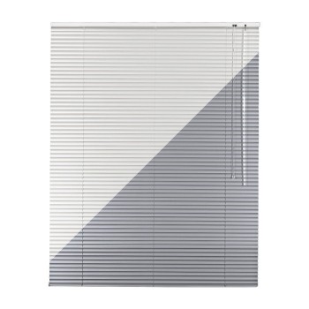 Alu-Aluminium Jalousie Jalousette Rollo in Farbe weiss oder silber 130 cm Höhe
