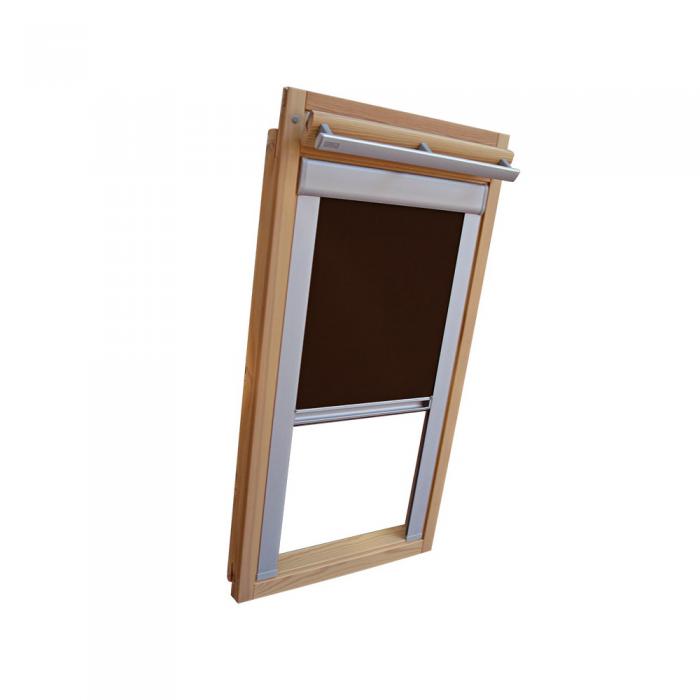 Verdunkelungsrollo Thermo Dachfensterrollo für Velux GGU/GPU/GHU - dunkelbraun