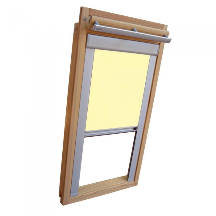 Verdunkelungsrollo Thermo Dachfensterrollo für Velux GGU/GPU/GHU - hellgelb