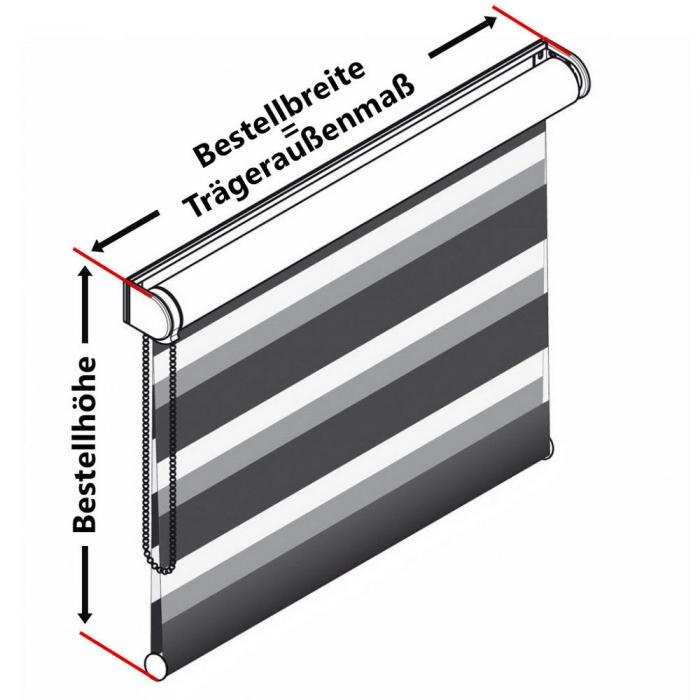 DUO-Rollo Doppelrollo VARIO inkl. Seitenführung Klemmträger ohne bohren - weiss