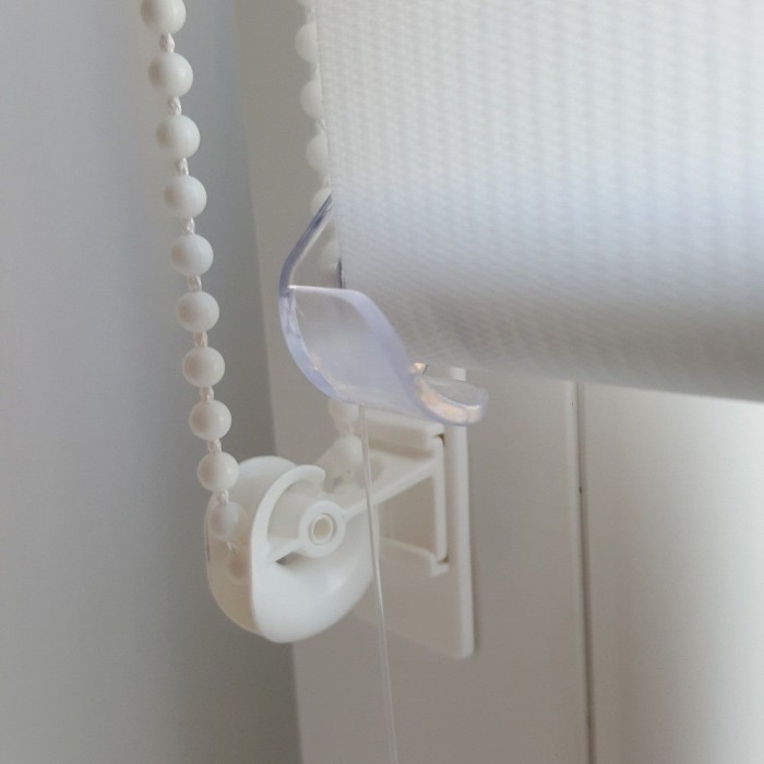 DUO-Rollo Klemmrollo VARIO inkl. Seitenführung Klemmträger ohne bohren - weiss
