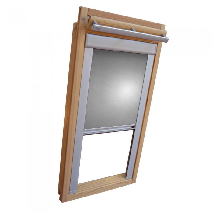 Verdunkelungsrollo Thermo Dachfensterrollo für Velux VL/VF/VT - silber-grau