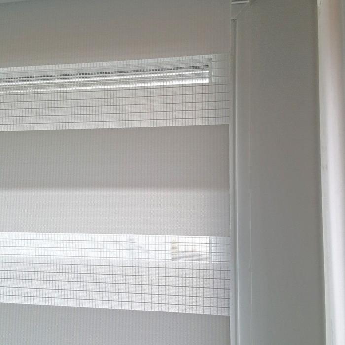 Doppelrollo 40x160cm weiß Klemmfix ohne Bohren Vario Seitenzug Duorollo Fenster