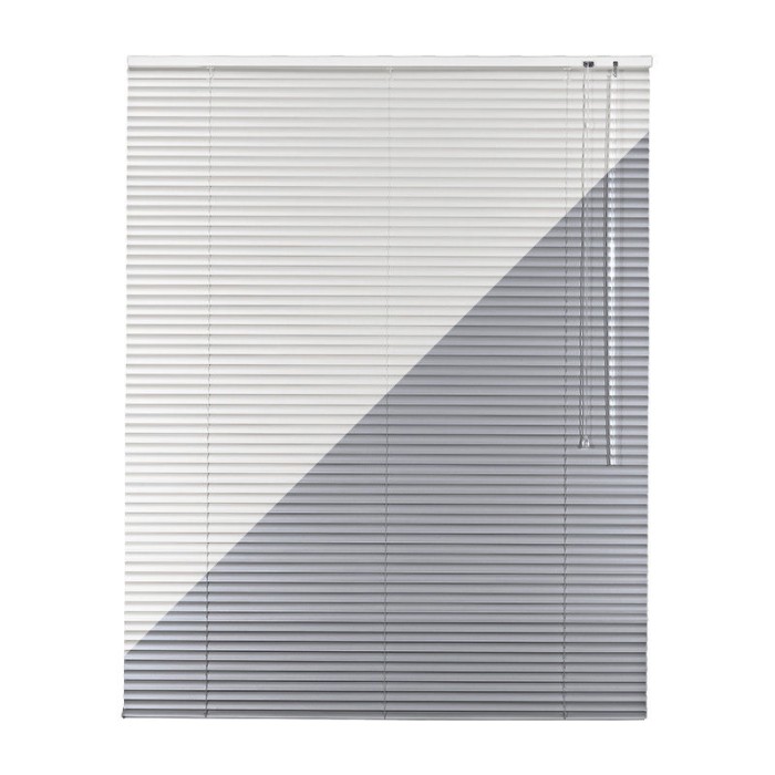 Alu-Aluminium Jalousie Jalousette Rollo in Farbe weiss oder silber 130 cm Höhe