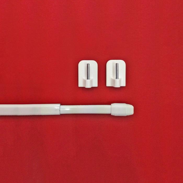 Gardinenstange ausziehbar Cafestange mit Haken Vitrage weiß silber matt braun