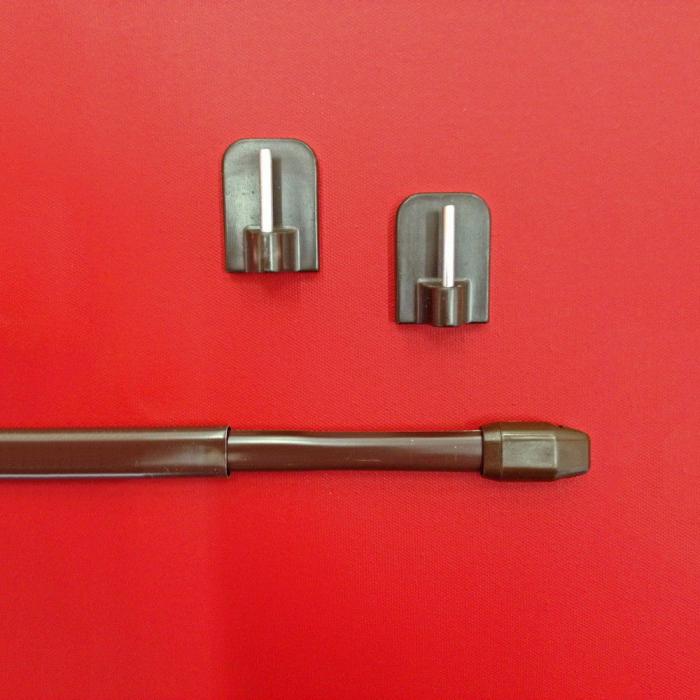 Gardinenstange ausziehbar Cafestange mit Haken Vitrage weiß silber matt braun