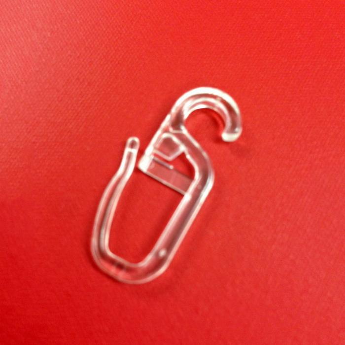 200 Stück Faltenlegehaken klar 5mm Öse Faltenhaken Gardinenhaken Gardinenringe